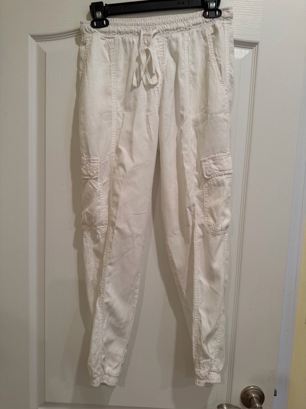 Bella Dahl Women’s Casual Drawstring Cargo Pants - White